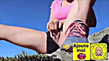 Johana gets caught masturbating on a hike