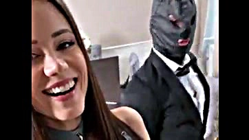 Fetish queen Little Caprice dominates her submissive servant