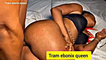 Ebony milf's anus brutally ravaged by anal sex