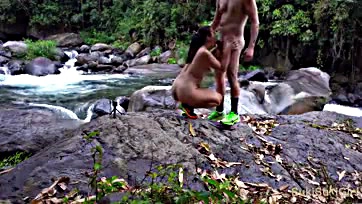 Explicit sex by river in Costa Rica