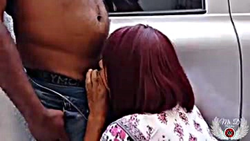 Public BBC sex exhibition with blowjob and anal