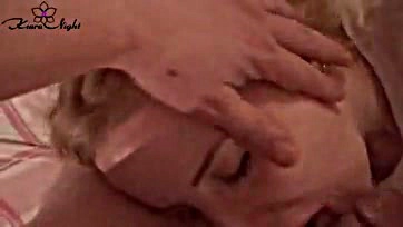 Girl gets rough sex, sucks cock, cums inside