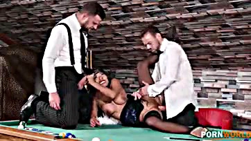 Asian model gets double-pumped by two mob bosses