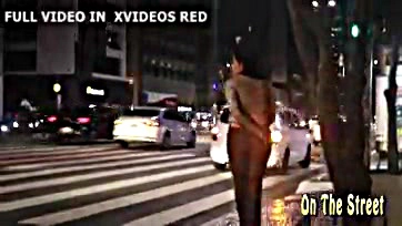 Sexy woman seduces on street, explicit video available