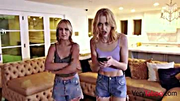 Teen sisters get brutally screwed by Chloe and Gwen