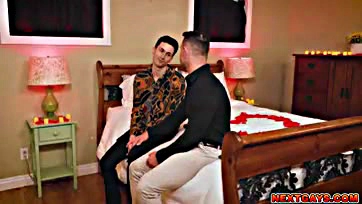 Two men engage in intense anal sex on Valentine's