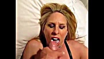 Beth takes six loads of cum on face and mouth