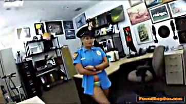 This cop's got a big booty and tatas