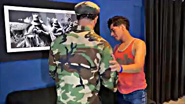 Military returns, hard cock in my hetero slave's hole