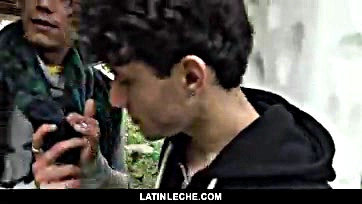 Hot Latino dude gets creampied by a stud