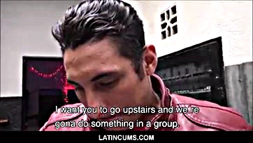 Young Latino studs engage in wild, explicit group sex