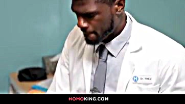 Doctor Isaac Parker examines patient's anus and prostate