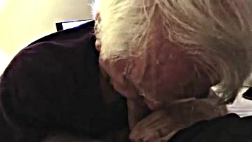 Old man gets another load of cum in his mouth