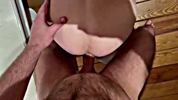 Daddy's massive cock gets deep throated by boy