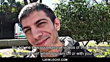 Young Latino dude sells his ass for cash