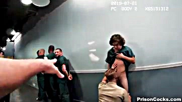 Guards get serviced by prison inmates' naughty antics