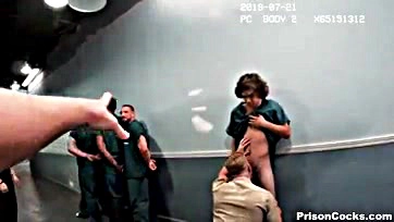 Guards get serviced by prison inmates' naughty antics