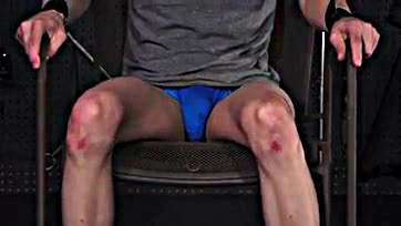 Young twink's intense gay bondage and rough sex session