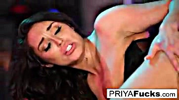 Priya Rai gets pounded by Christiana Cinn's massive cock