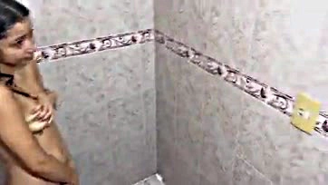 Caught sister-in-law while bathing, then jerked off in her mouth