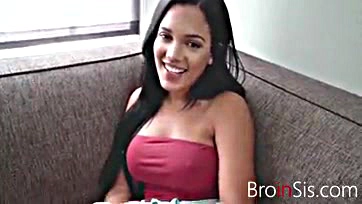 Foxy step-sis teaches bro to get freaky