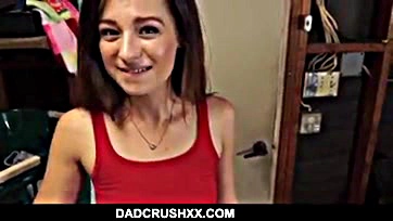 Avery's stepdad gets her off with rough sex