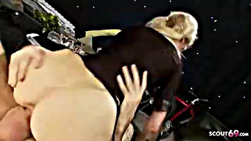 Cop gets rough with big-boobed milf's nasty breasts