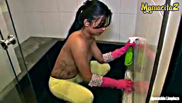 Latina maid gets brutally fucked by hotel guest